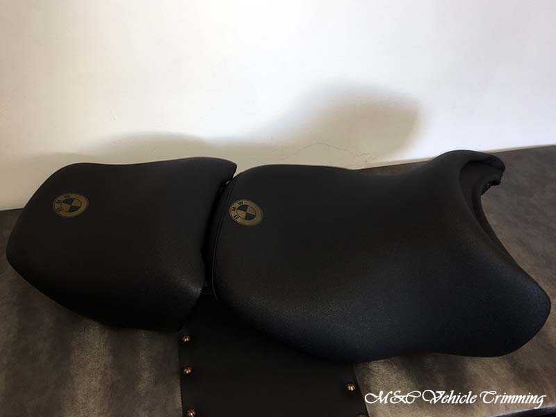 Custom BMW motorbike seat